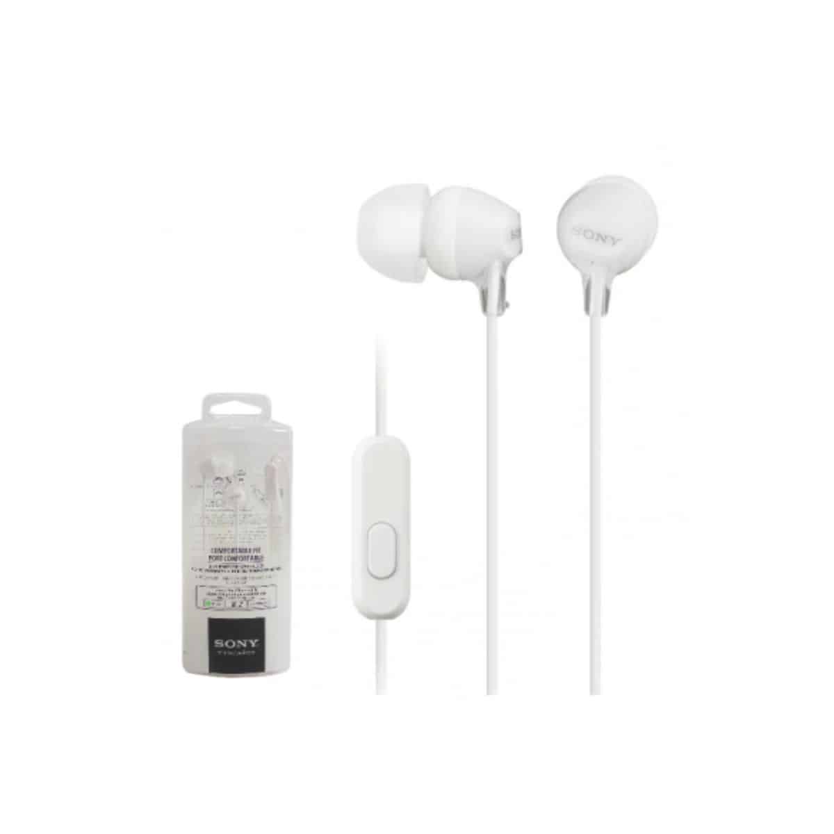 Auriculares Audifono c/microfono Sony MDR EX15AP Blanco Auriculares Audifono c/microfono Sony MDR EX15AP Blanco