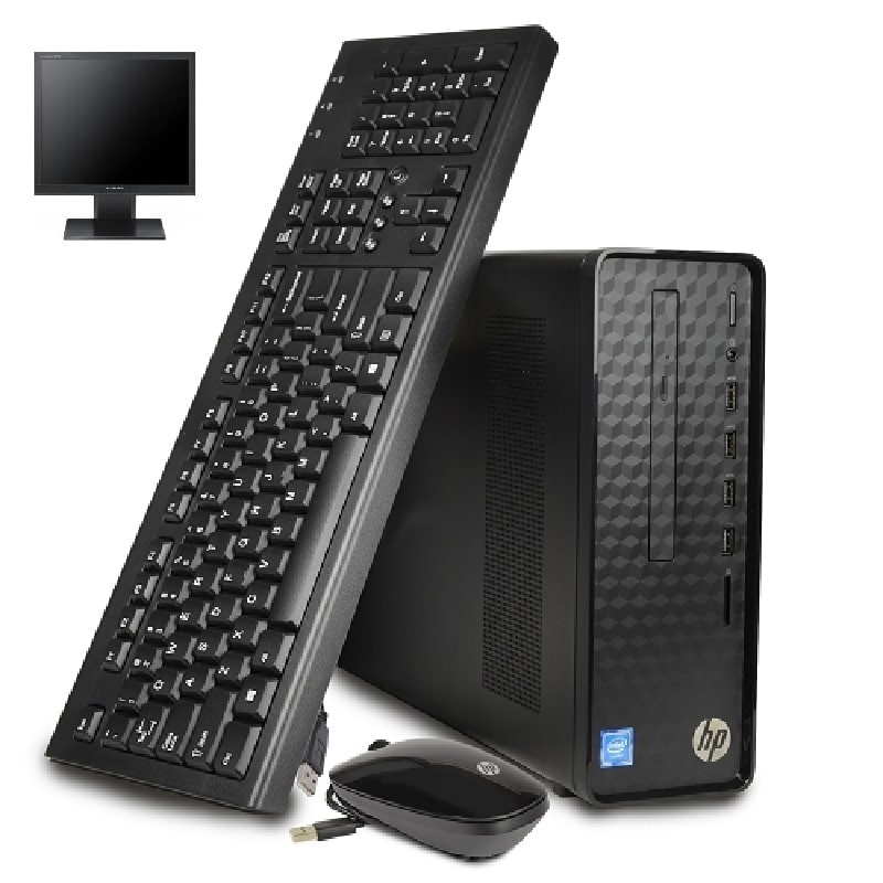 Equipo Computador PC HP Dualcore 1TB + 240GB W10+ Monitor 19