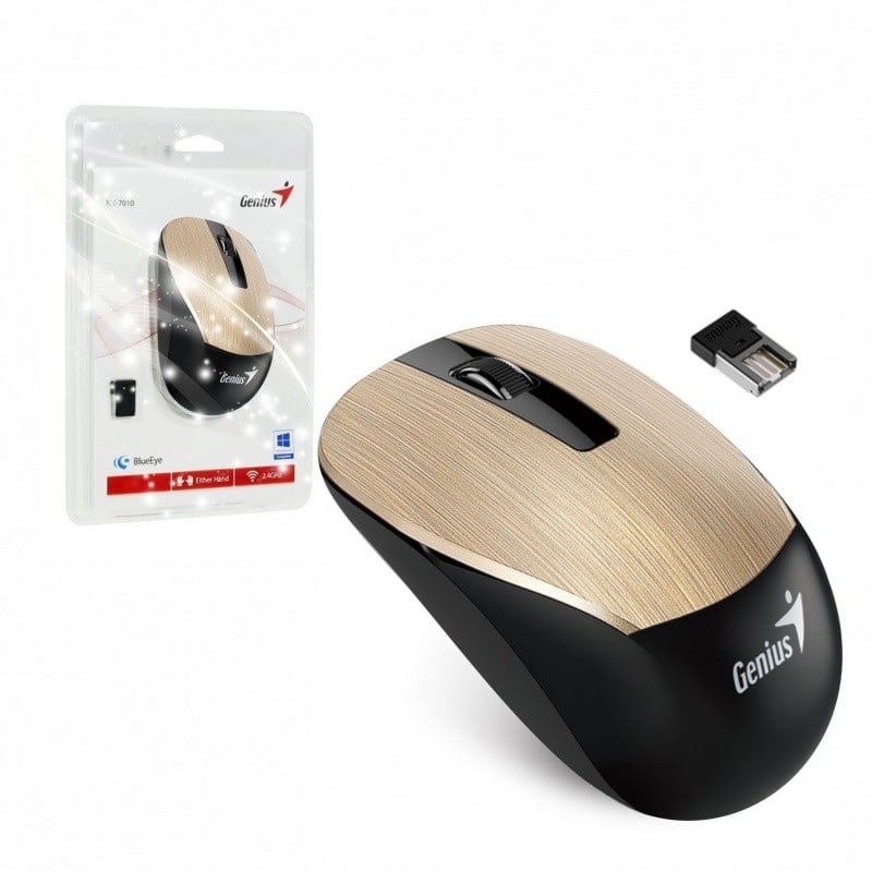 Mouse Inalambrico Genius NX-7015 Dorado - 3 botones Mouse Inalambrico Genius NX-7015 Dorado - 3 botones