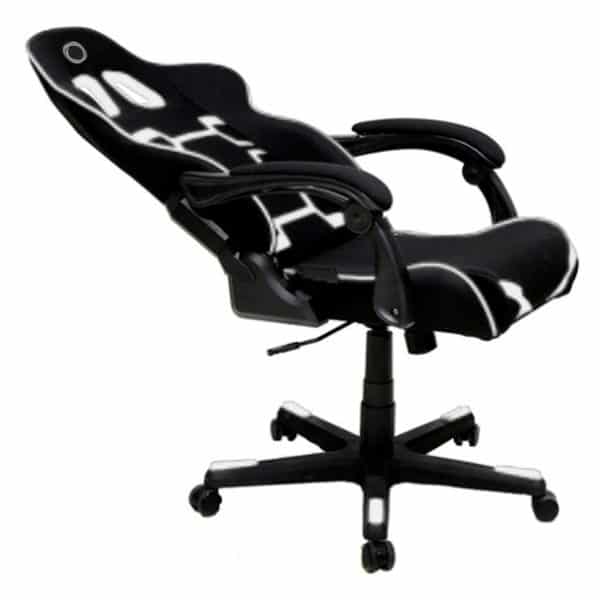 Silla Gamer Nibio Savage negro con blanco - Se reclina
