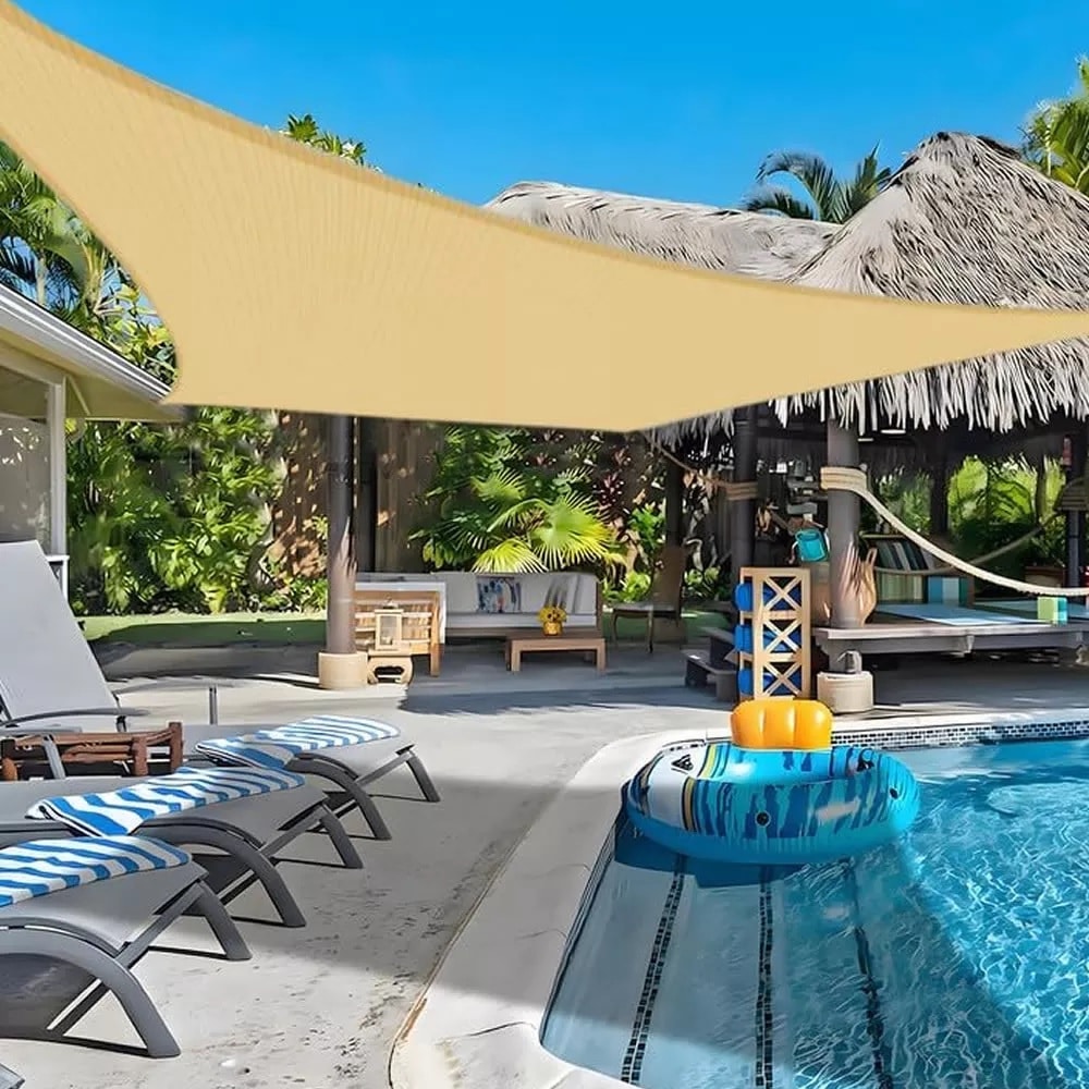 Toldo Vela sombra viento y granizo - 4*4*5.6 triangulo GRIS