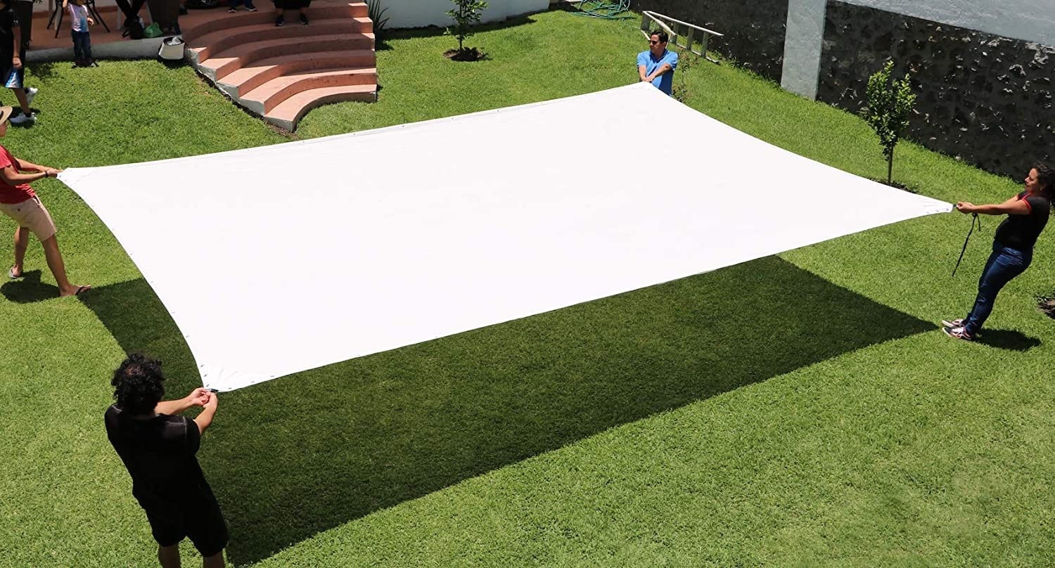 Malla Toldo Vela Alta Calidad 8 x 8 metros Uv 98% Blanco Malla Toldo Vela Alta Calidad 8 x 8 metros Uv 98% Blanco