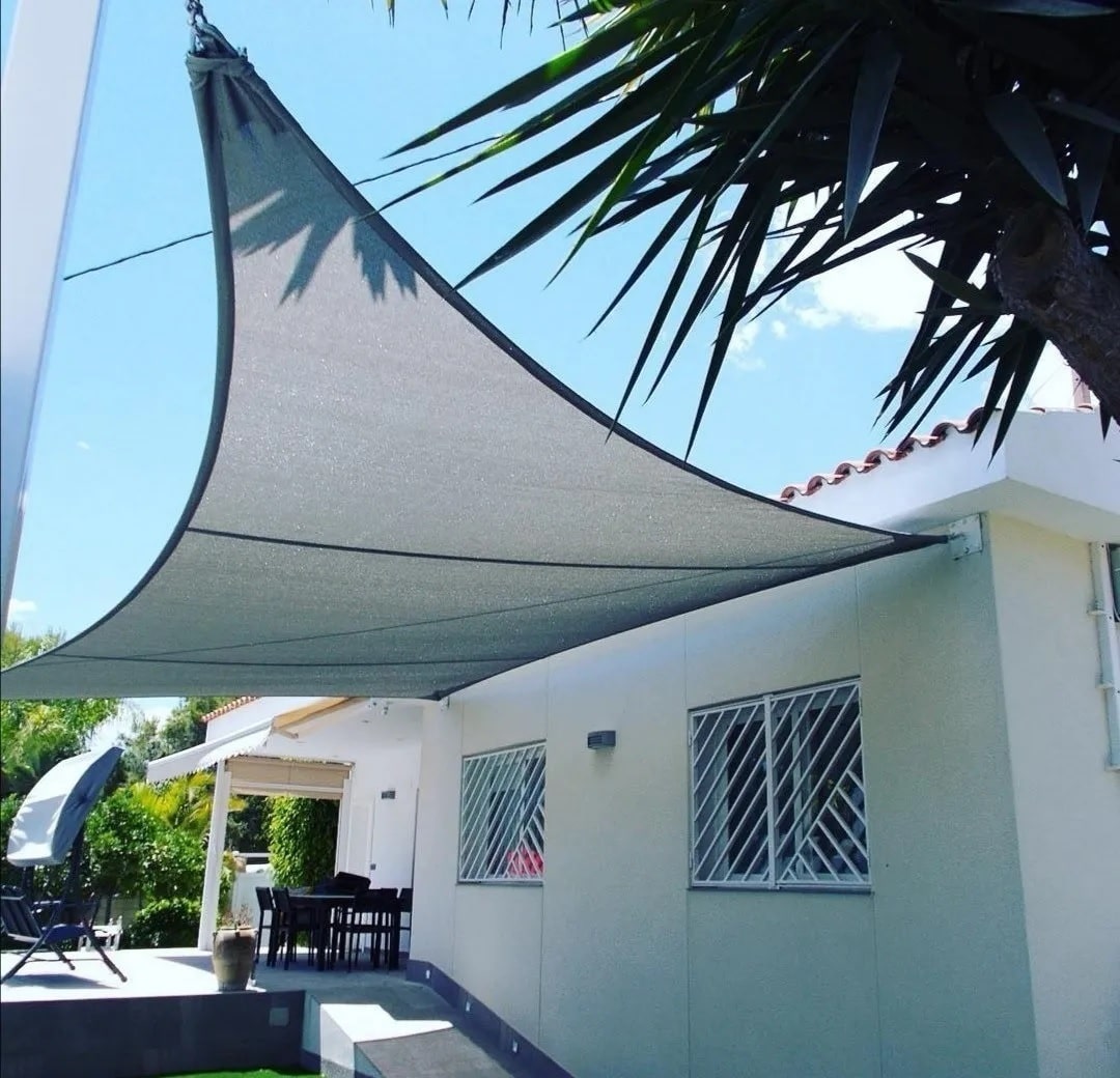 Malla Toldo Vela Alta Calidad 9 x 2 metros Filtro Uv98% Gris Malla Toldo Vela Alta Calidad 9 x 2 metros Filtro Uv98% Gris