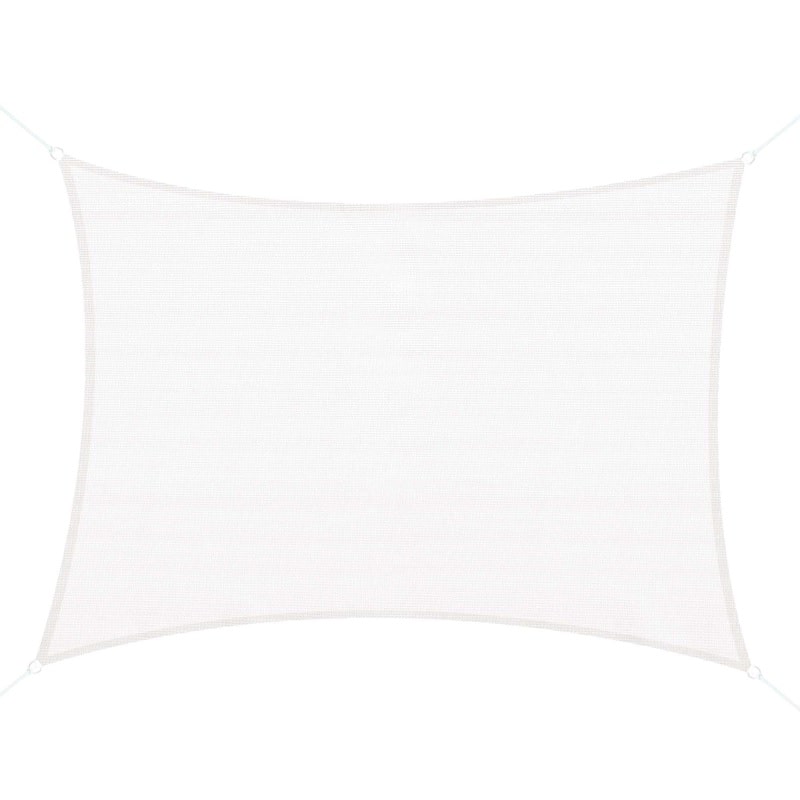 Toldo Vela p/ sombra viento c/ Uv - 4*3 rectangulo BLANCO