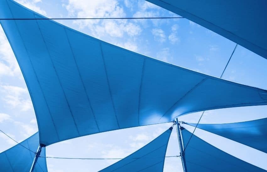 Toldo Vela p/ sombra viento c/ Uv - 4*8 rectangulo AZUL