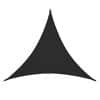 Toldo Vela p/ sombra viento y granizo 3*4*3 triangulo NEGRO