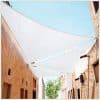 Toldo Vela sombra viento granizo c/Uv 5*5*5 triangulo BLANCO