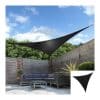 Toldo Vela sombra viento granizo c/Uv- 5*5*5 triangulo NEGRO