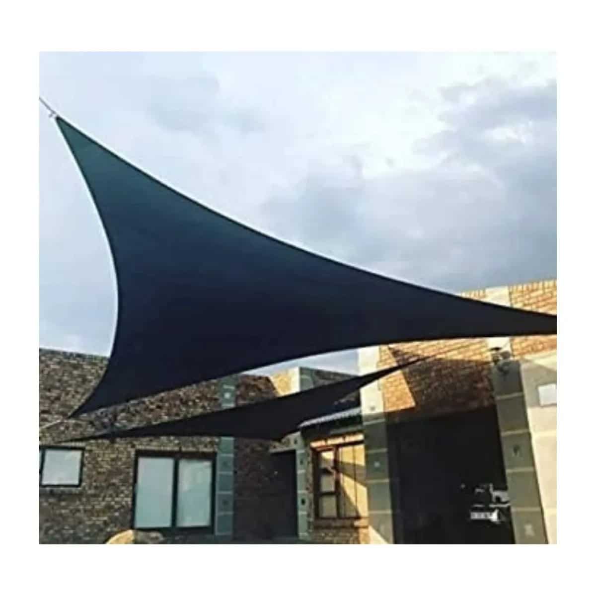 Toldo Vela sombra viento granizo c/Uv- 5*5*5 triangulo NEGRO