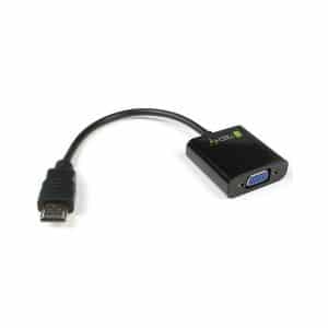 Adaptador HDMI M / VGA H c/audio Techly
