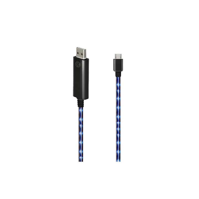 Cable Micro USB 1.0m Dexim Con Luces Purpura Cable Micro USB 1.0m Dexim Con Luces Purpura