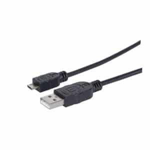 Cable USB 2.0 a MicroB macho/macho 0,5 mts Manhattan
