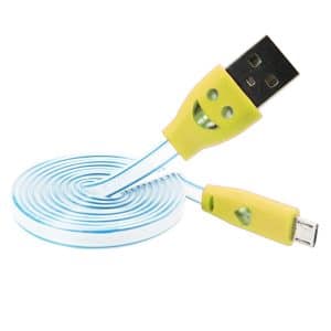Cable de Datos LED Cilindrico Micro USB - Amarillo