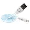 Cable de Datos LED Cilindrico Micro USB - Blanco