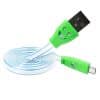Cable de Datos LED Cilindrico Micro USB - Verde