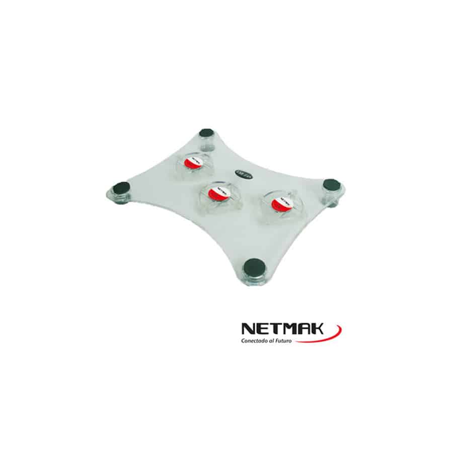 Cooler Notebook - 3 x Fan 6cm Acrilico - NETMAK Cooler Notebook - 3 x Fan 6cm Acrilico - NETMAK