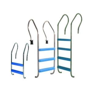 ESCALERA VULCANO DE 4 PLASTICO C/ANC. Para Piscina