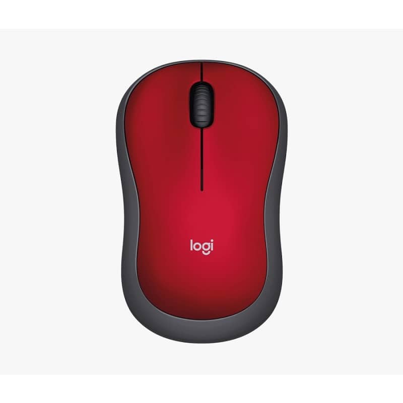 Mouse Inalambrica Logitech M185 Rojo - Bateria 12 meses Mouse Inalambrica Logitech M185 Rojo - Bateria 12 meses