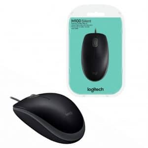 Mouse óptico Logitech M100 silent negro