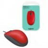 Mouse óptico Logitech M100 silent rojo