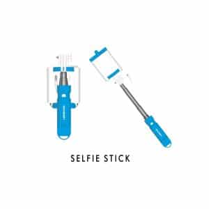 SELFIE STICK, CON CABLE, PLEGABLE, AZUL Ledstar