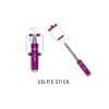 SELFIE STICK, CON CABLE, PLEGABLE, ROSADO Ledstar