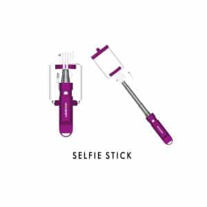 SELFIE STICK, CON CABLE, PLEGABLE, ROSADO Ledstar