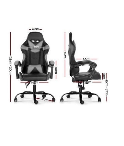 Silla Gamer Lumax Modelo Rom Super Oferta negro/gris -Gaming