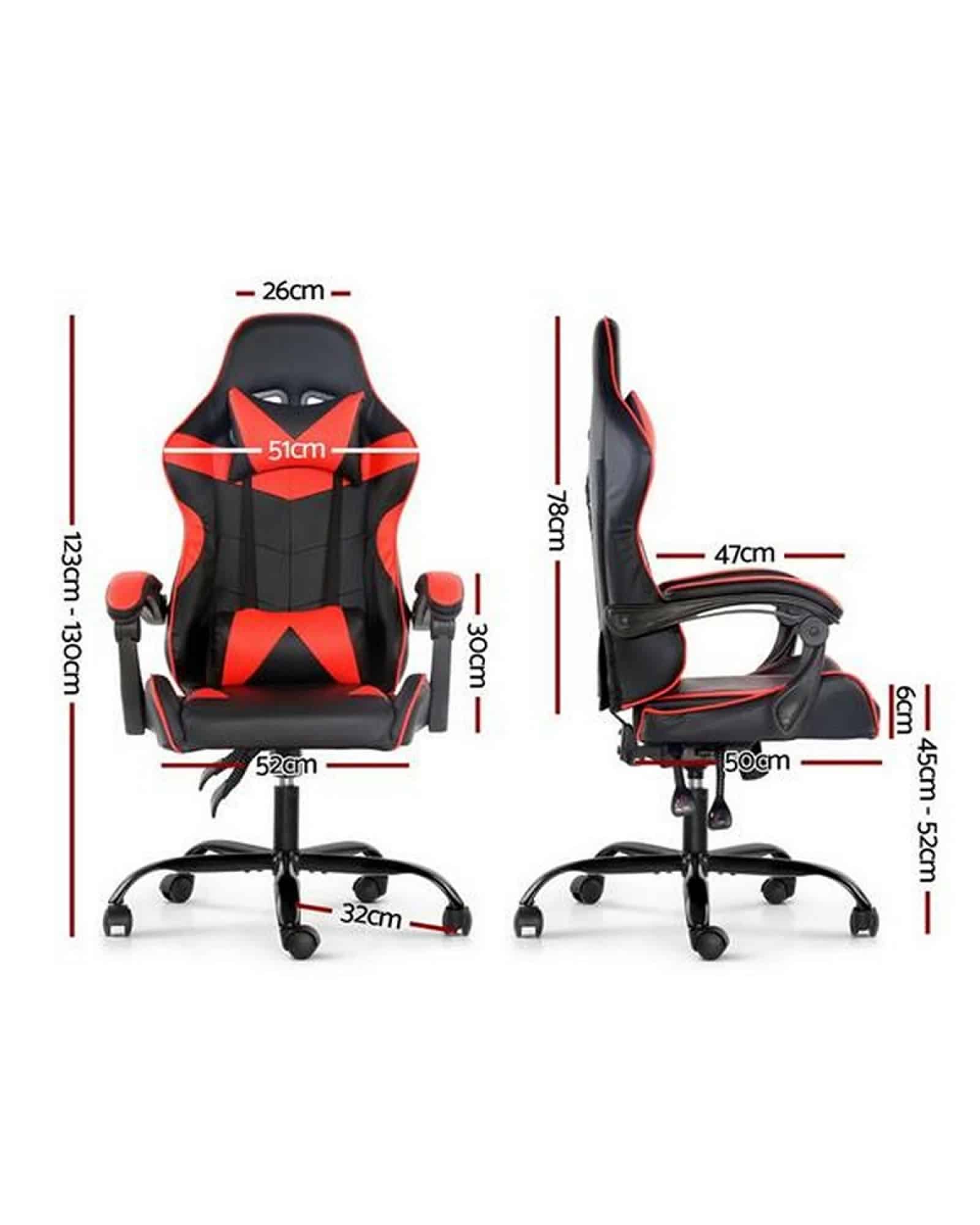 Silla Gamer Lumax Modelo Rom Super Oferta negro/rojo -Gaming
