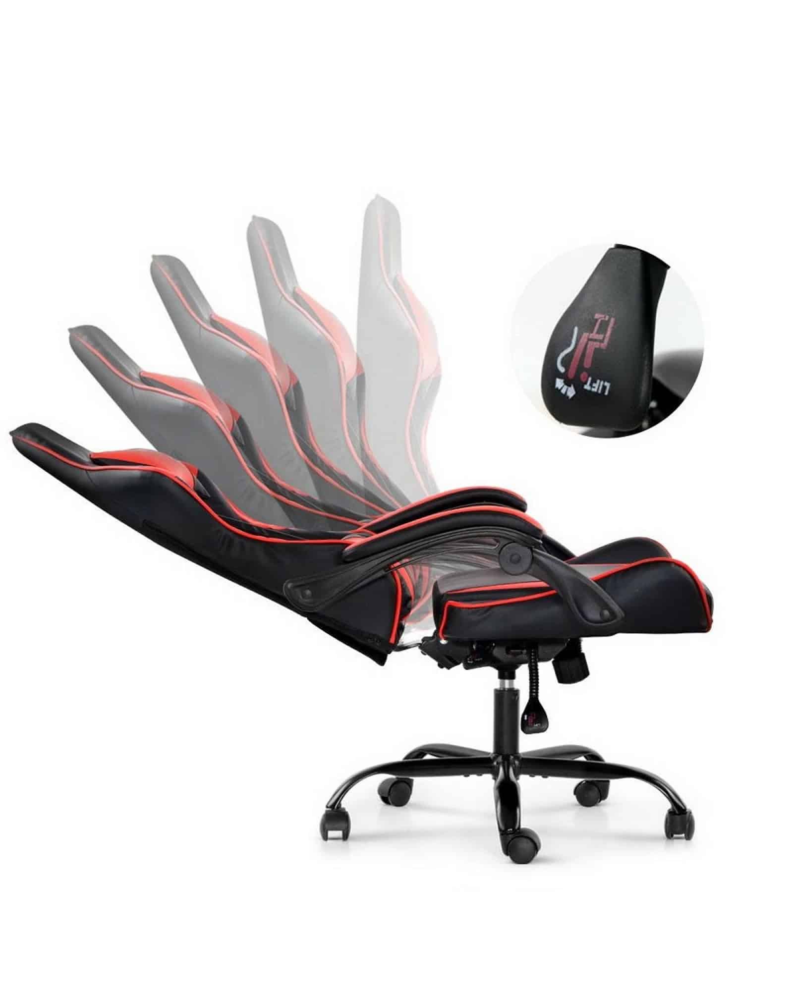 Silla Gamer Lumax Modelo Rom Super Oferta negro/rojo -Gaming