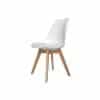 Silla Tipo Eames Acolchonada Blanca