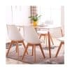 Silla Tipo Eames Acolchonada Blanca