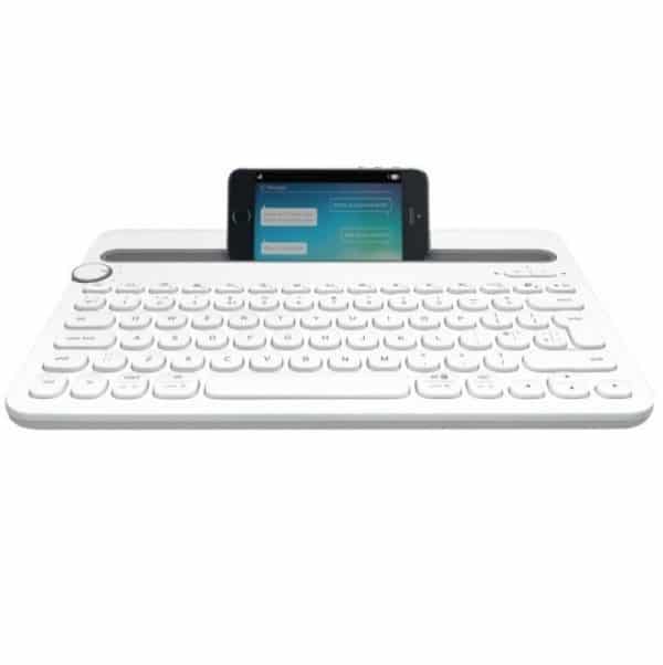 Teclado Logitech K480 inalambrico c/soporte Bluetooth Blanco