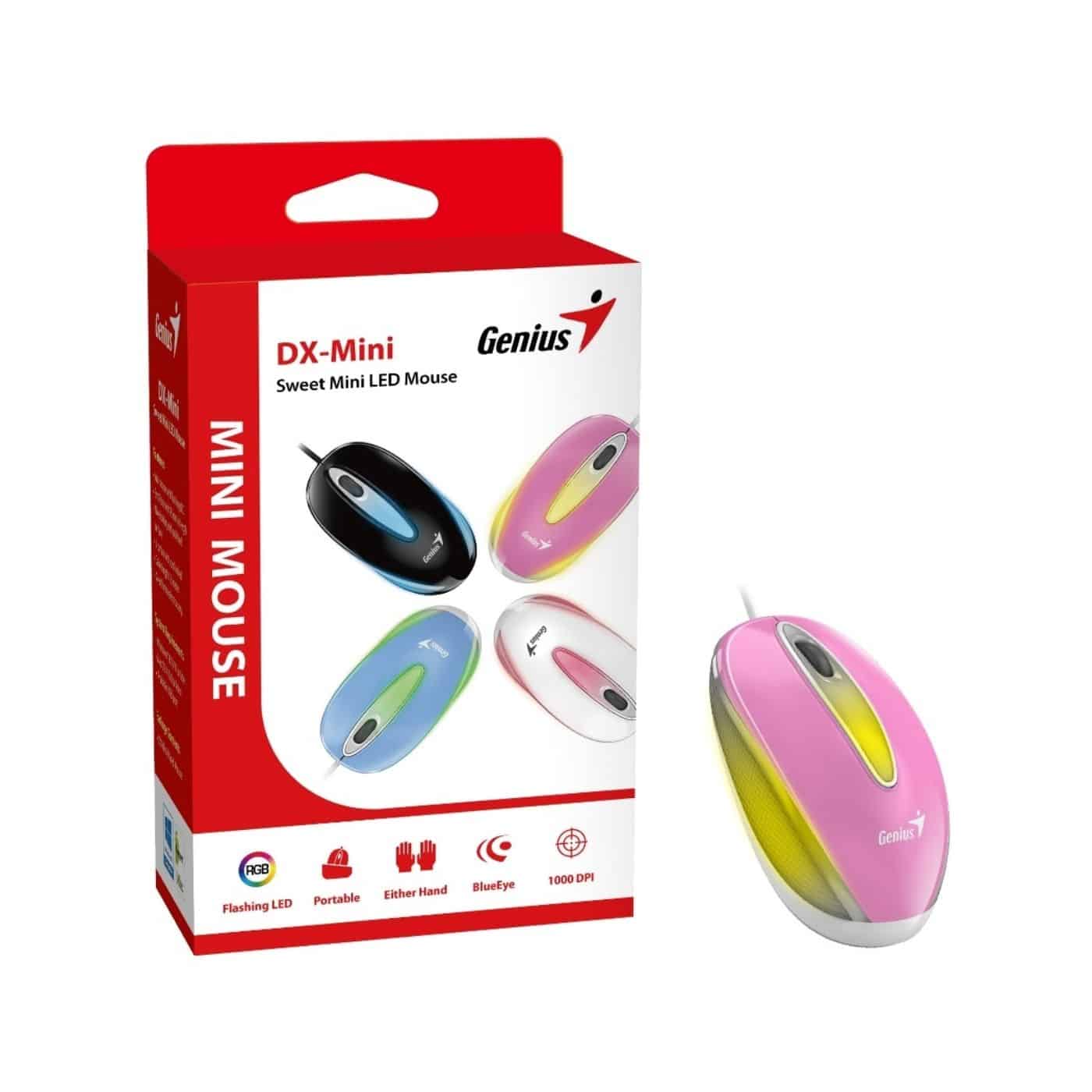 Mouse Genius DX-mini LED Rosa RGB Mouse Genius DX-mini LED Rosa RGB
