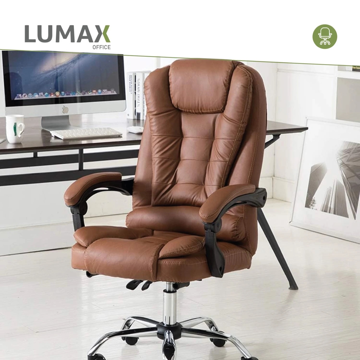 Silla ejecutiva Miles sin apoyapies Marron / Sillon Silla ejecutiva Miles sin apoyapies Marron / Sillon