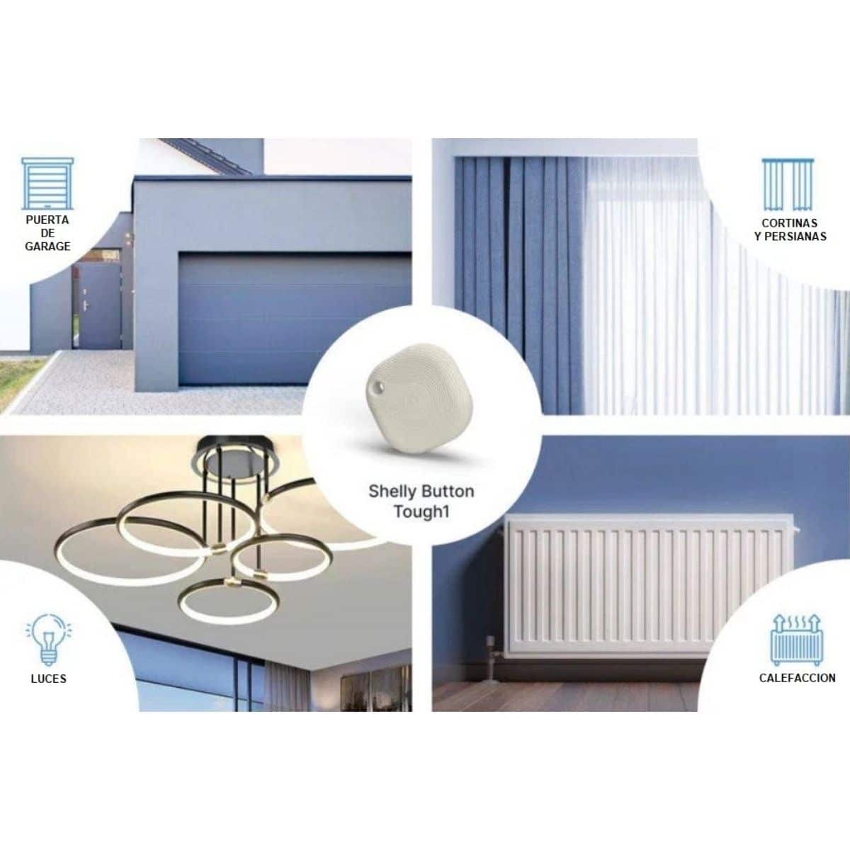 Control Smart Shelly BLU Ivory Bluetooth 1 boton Control Smart Shelly BLU Ivory Bluetooth 1 boton