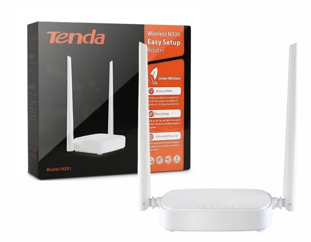 Router Wireless N Tenda N301 300mbps con 2 Antenas Router Wireless N Tenda N301 300mbps con 2 Antenas