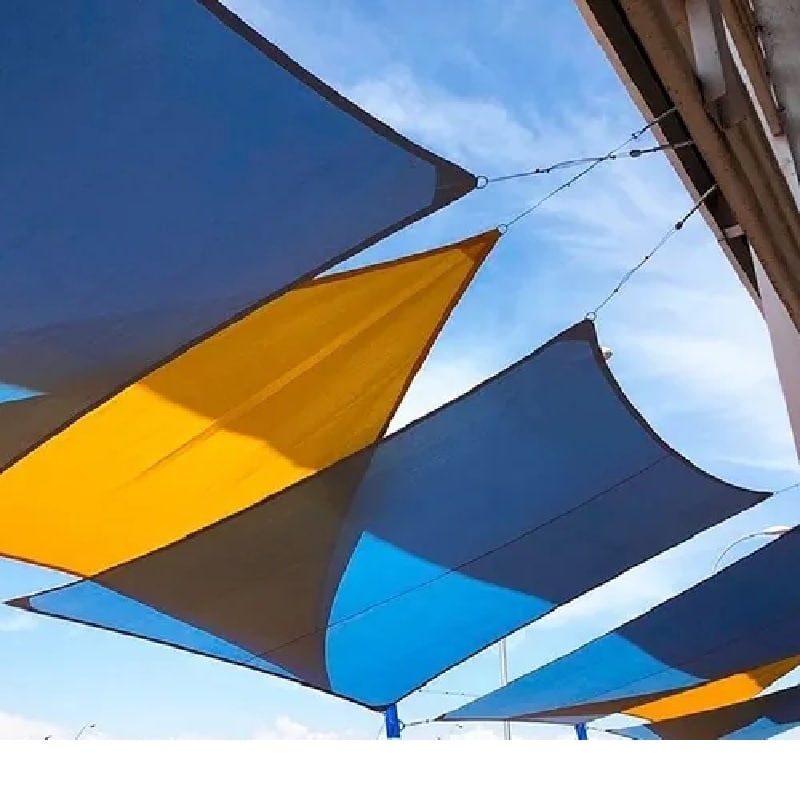 Toldo Vela p/ sombra viento y granizo c/ Uv - 3*2mts Azul