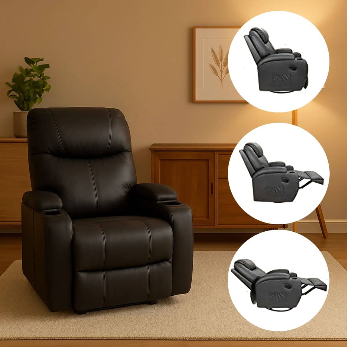 Sillón Masajeador Eléctrico Reclinable Con Control Remoto Sillón Masajeador Eléctrico Reclinable Con Control Remoto