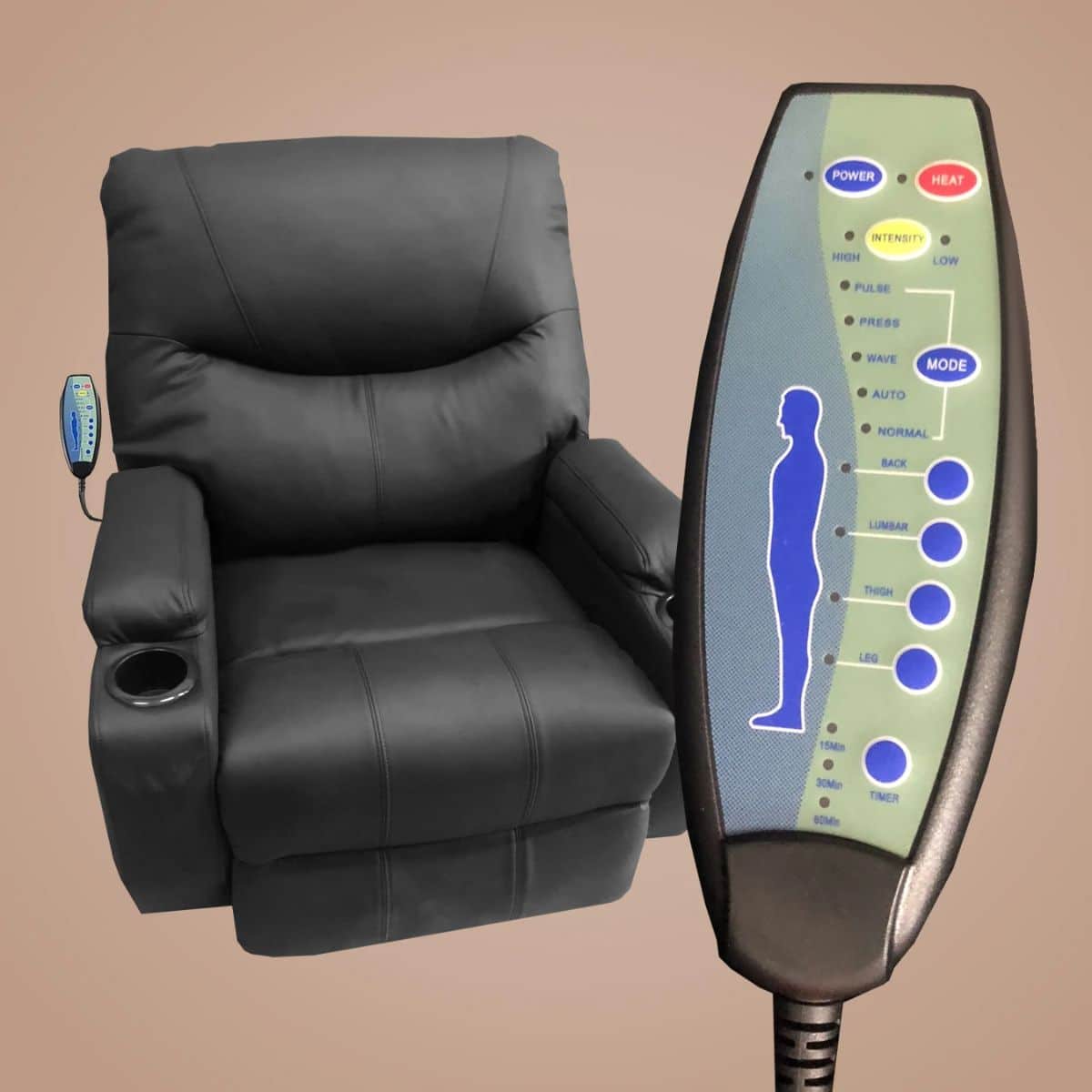 Sillón Masajeador Eléctrico Reclinable Con Control Remoto Sillón Masajeador Eléctrico Reclinable Con Control Remoto