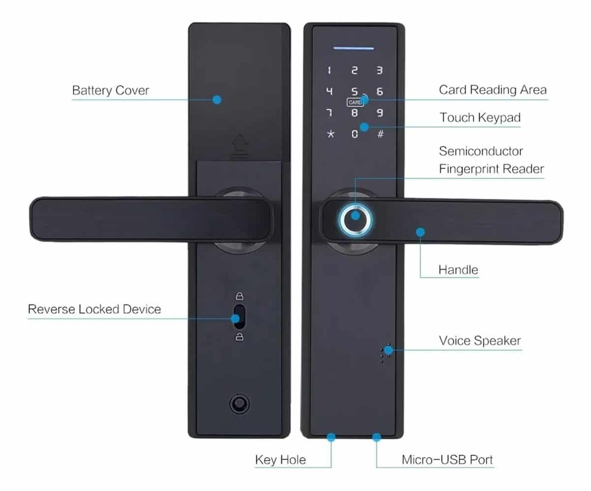 Cerradura Inteligente Con Pestillo Smart Wifi Tuya Smart App Cerradura Inteligente Con Pestillo Smart Wifi Tuya Smart App