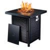 Mesa de Exterior con Brasero a Gas de Acero Revestido BLACK