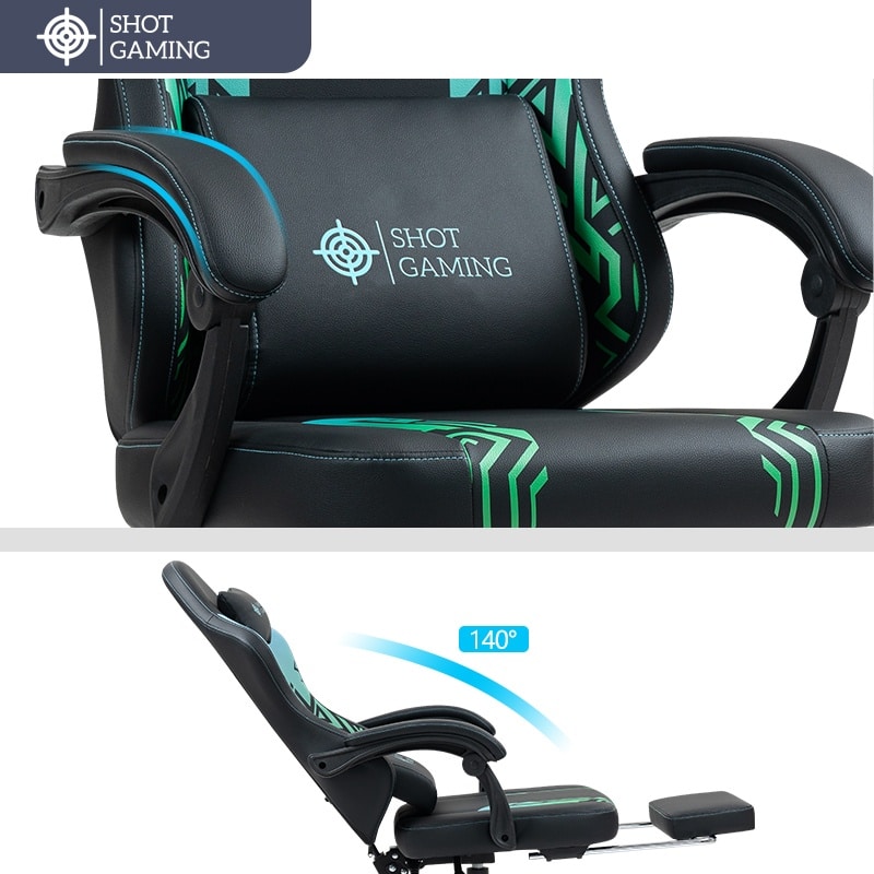 Silla Gamer Shot Gaming SHOT-D1140-GB | Soporte ergonómico