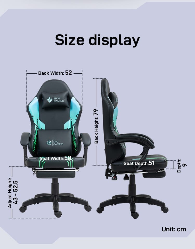 Silla Gamer Shot Gaming SHOT-D1140-GB | Soporte ergonómico