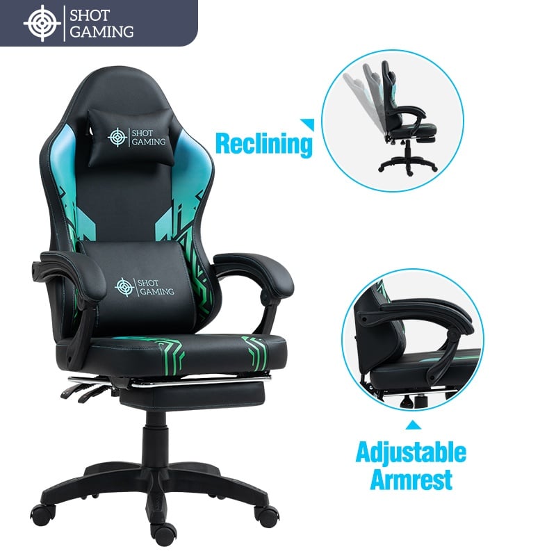 Silla Gamer Shot Gaming SHOT-D1140-GB | Soporte ergonómico