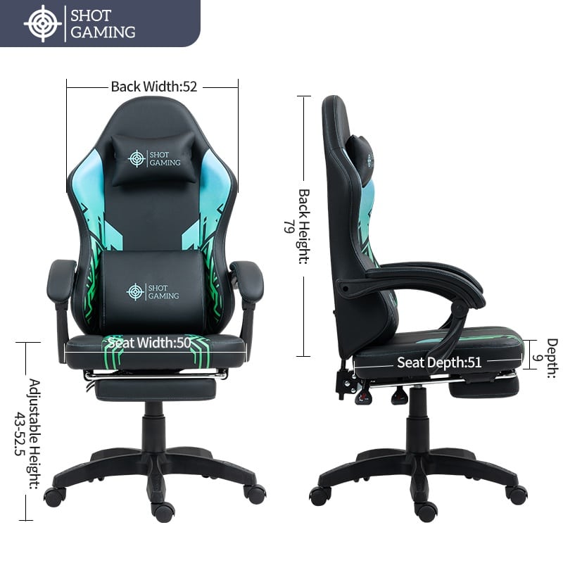 Silla Gamer Shot Gaming SHOT-D1140-GB | Soporte ergonómico