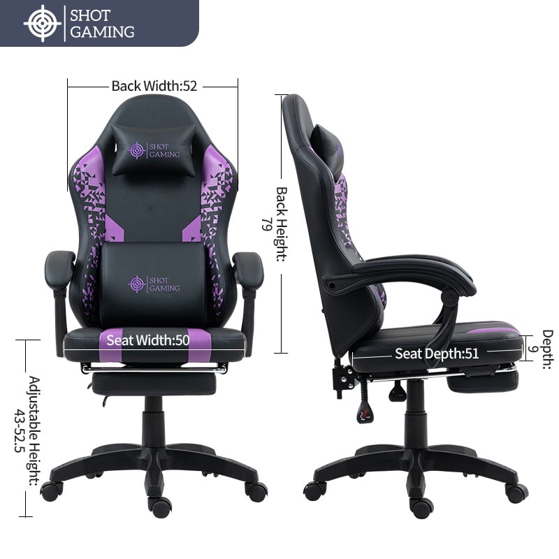 Silla Gamer Shot Gaming SHOT-D1141-PB | Soporte ergonómico