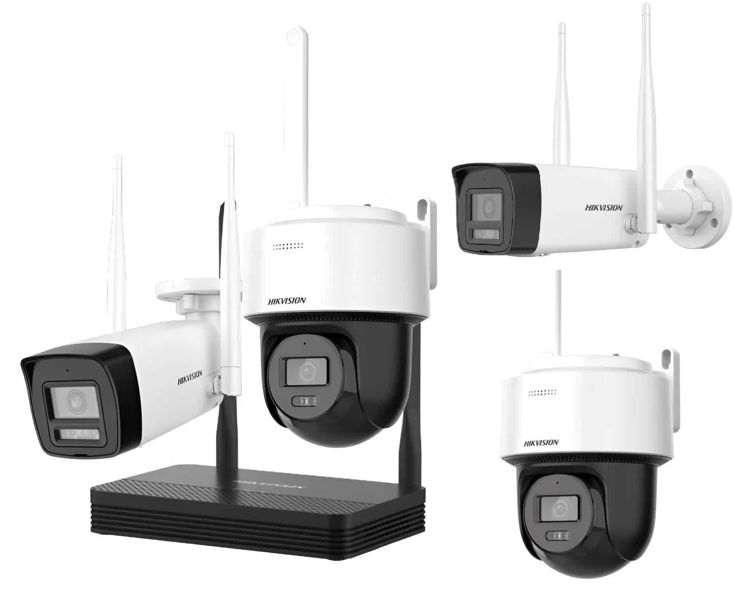 KIT Hikvision Easy Link Wi-Fi Kit NVS + 4 camaras 4MP