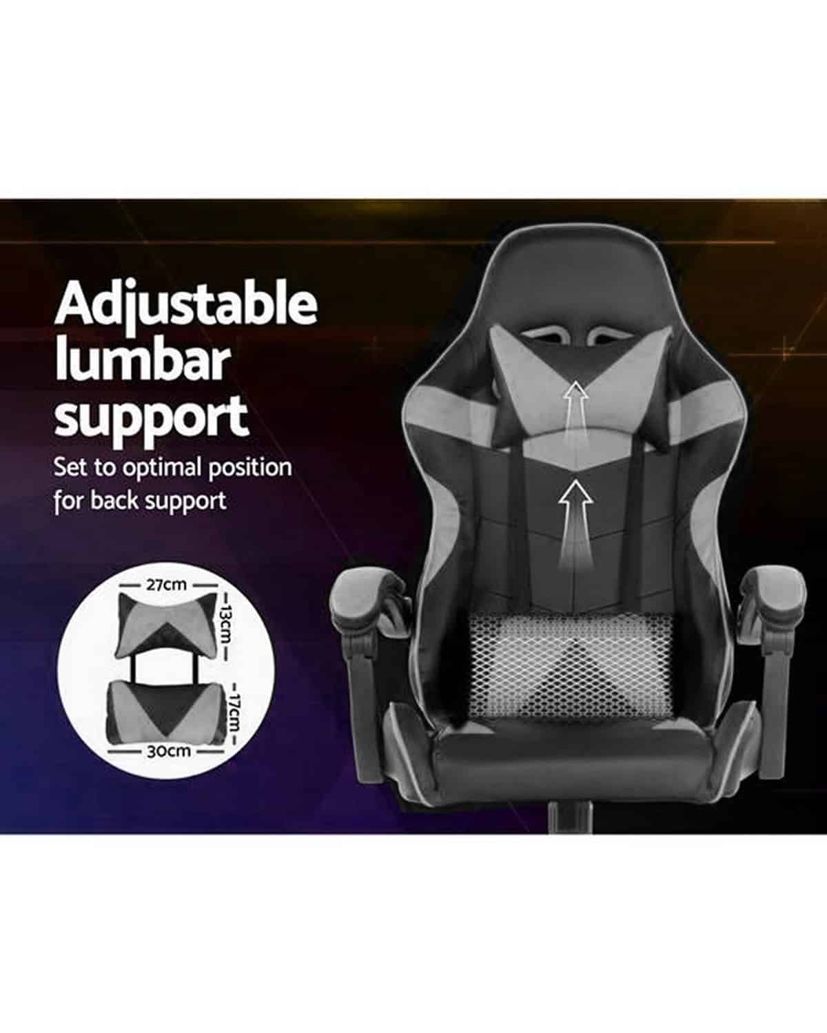 Silla Gamer Lumax Modelo Rom Super Oferta negro/gris -Gaming