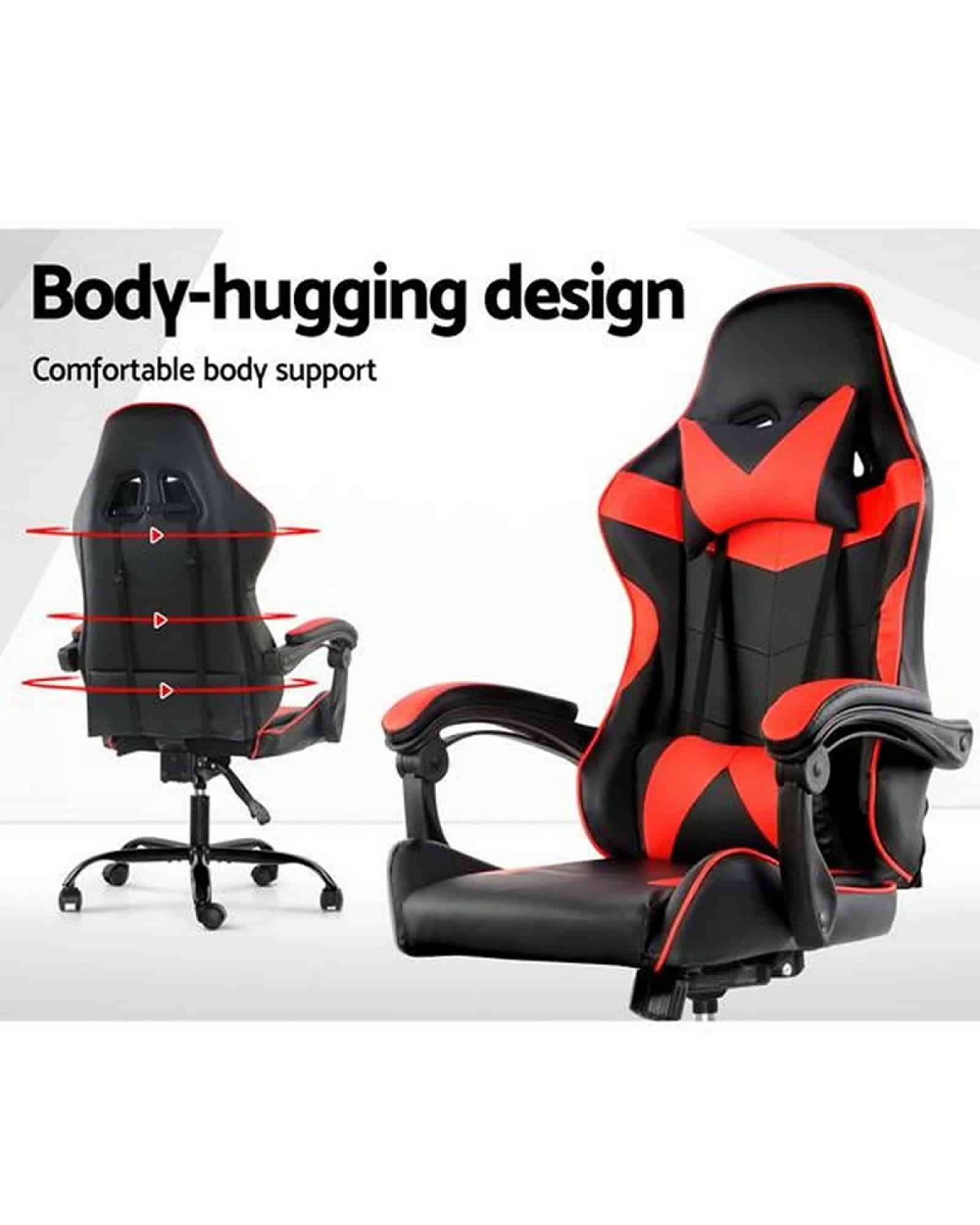 Silla Gamer Lumax Modelo Rom Super Oferta negro/rojo -Gaming